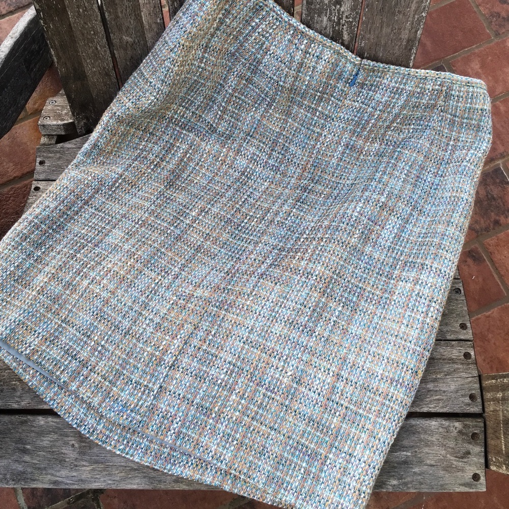 Vintage Pastel Tweed Pencil Skirt